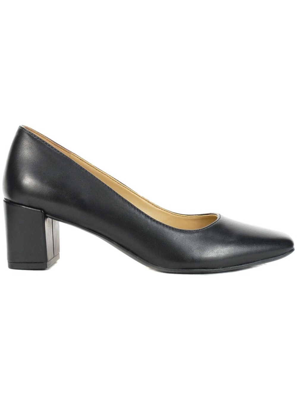 Naturalizer Karin Black Leather Block Heel Pump Size 10 NWOT